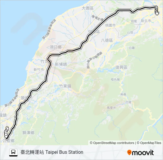 1824 Bus Line Map