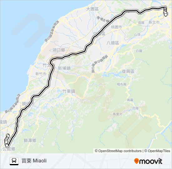 1824 bus Line Map