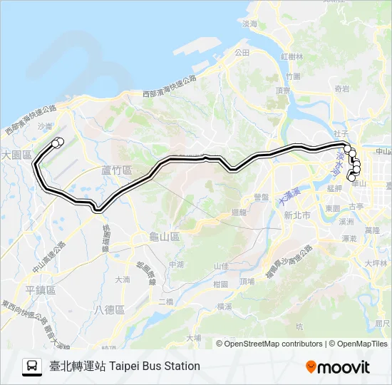 1819 Bus Line Map