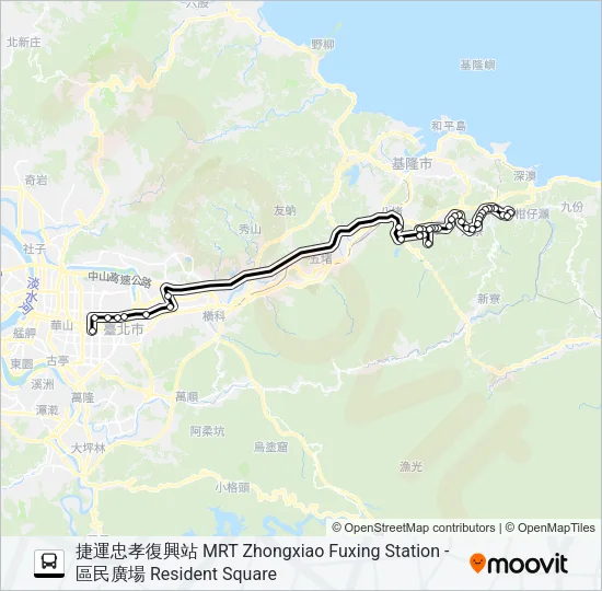 1061A Bus Line Map