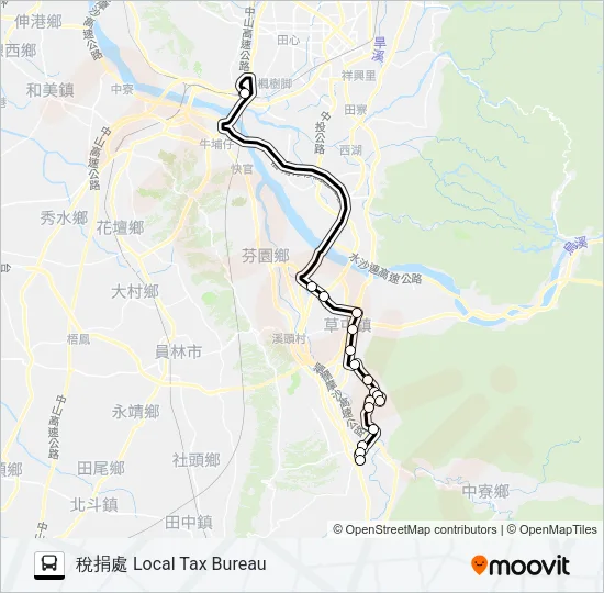 1657 Bus Line Map