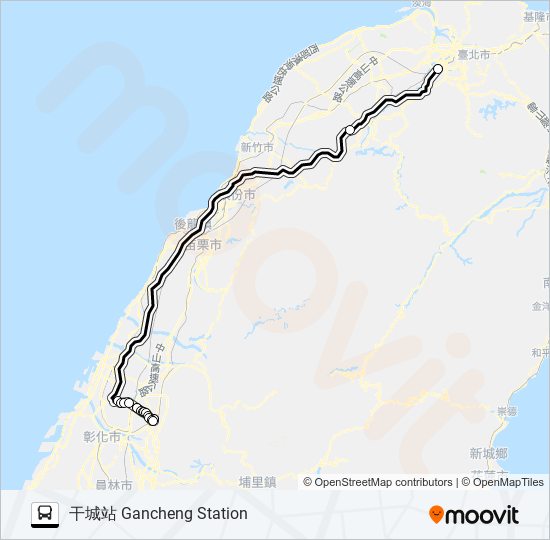 1852A bus Line Map