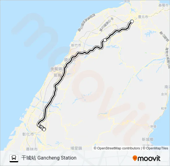 1852A Bus Line Map