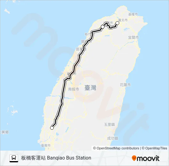 7505A Bus Line Map