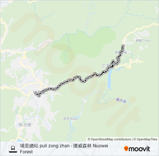 6664 bus Line Map