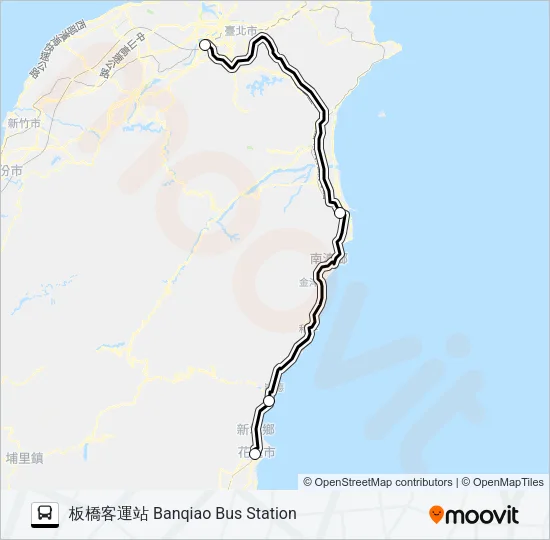 巴士1580的線路圖