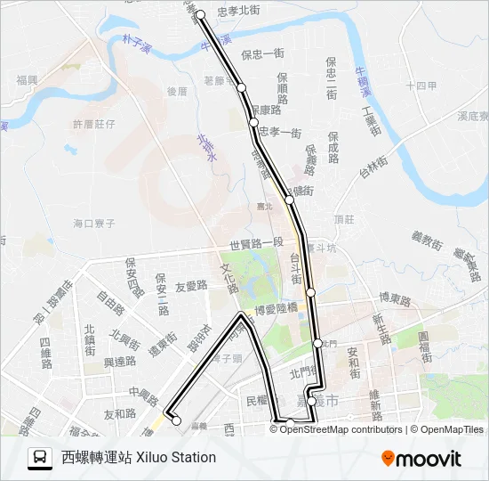 6880A Bus Line Map