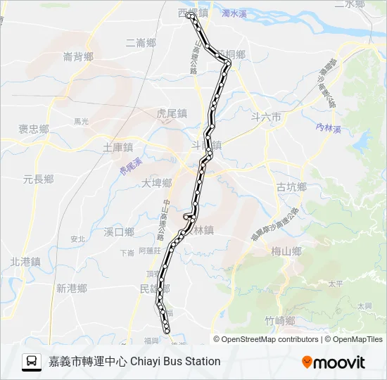 6880A Bus Line Map