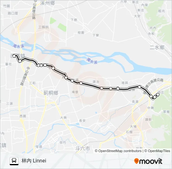 7134 Bus Line Map