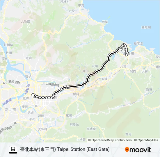1813D Bus Line Map