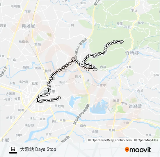 7305 Bus Line Map
