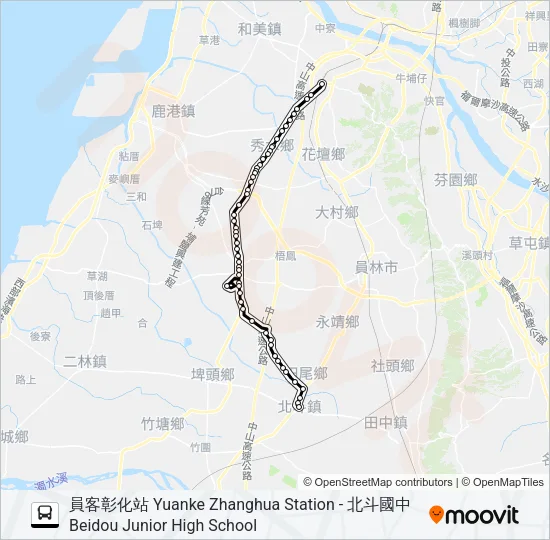 6716A Bus Line Map