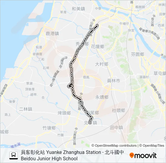 6716A Bus Line Map