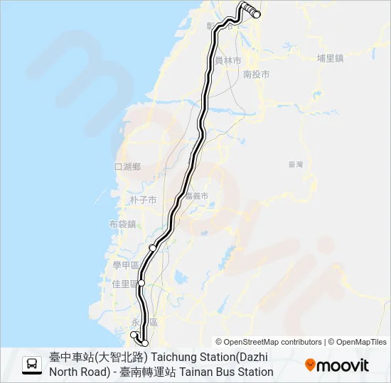 1625 Bus Line Map