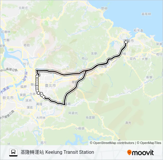 巴士1550A的線路圖