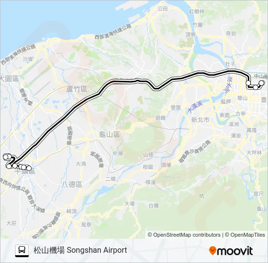 9025A Bus Line Map