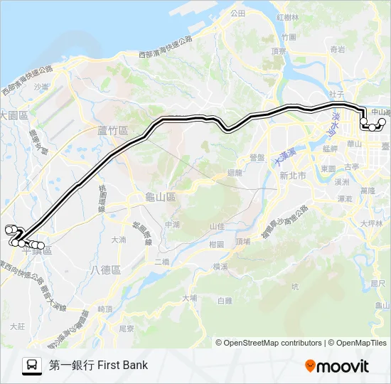 9025A Bus Line Map