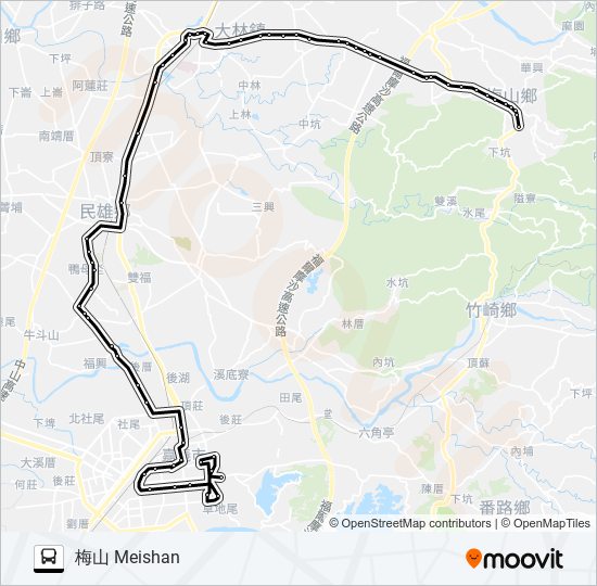 7304B bus Line Map