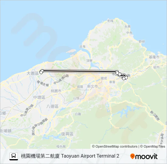 巴士1843的線路圖