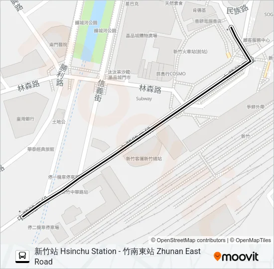 5823 Bus Line Map