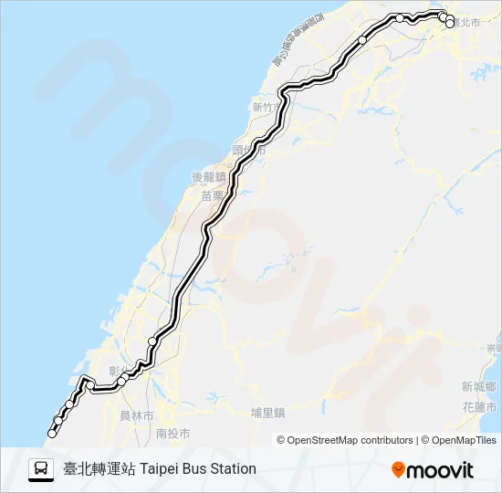 1652 Bus Line Map