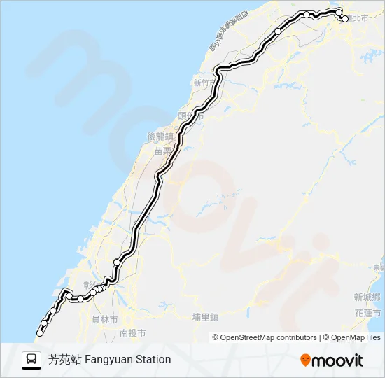 1652 Bus Line Map