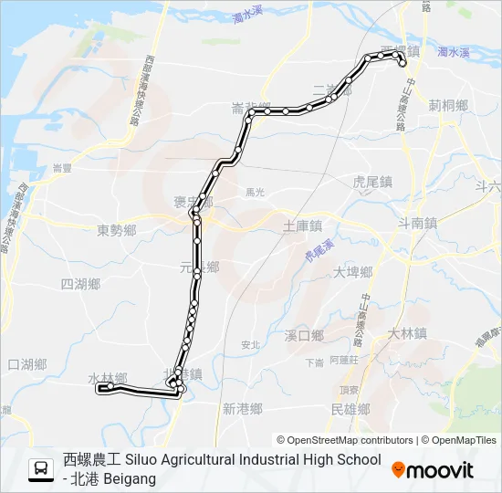 7136A Bus Line Map