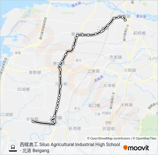 7136A Bus Line Map