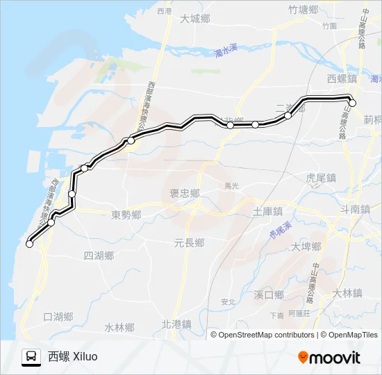 1637A Bus Line Map