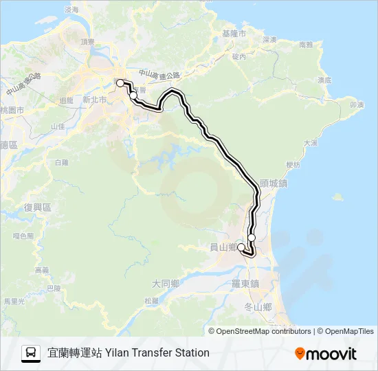 1916A Bus Line Map