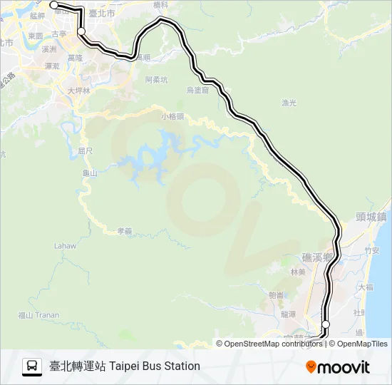1916A Bus Line Map