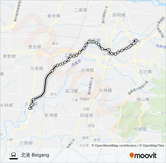 7124B Bus Line Map