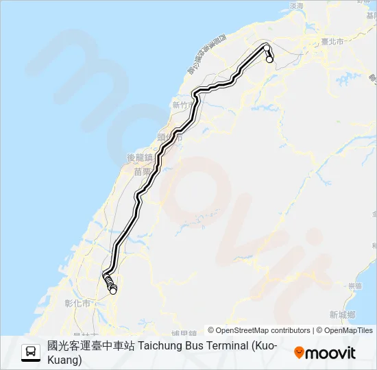 1861 Bus Line Map