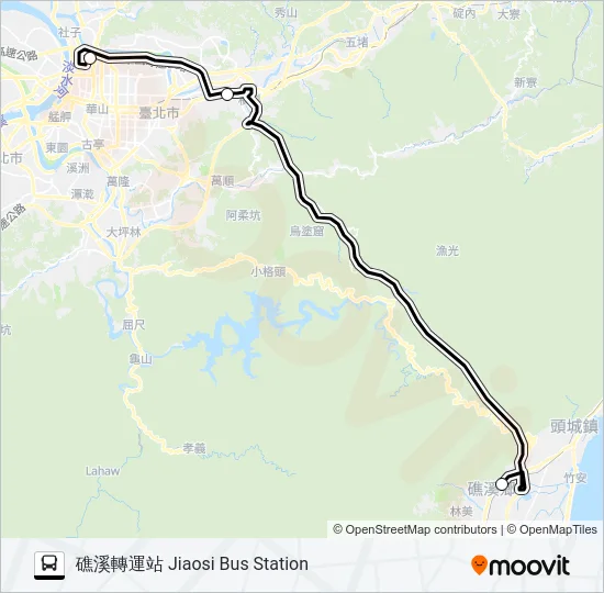 巴士1881A的線路圖