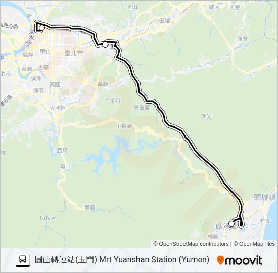 巴士1881A的線路圖