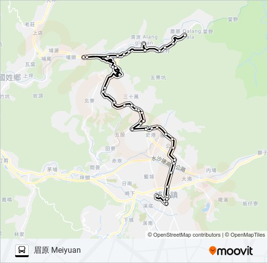 6651A bus Line Map