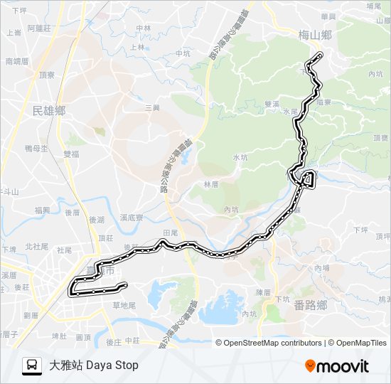 7323B bus Line Map