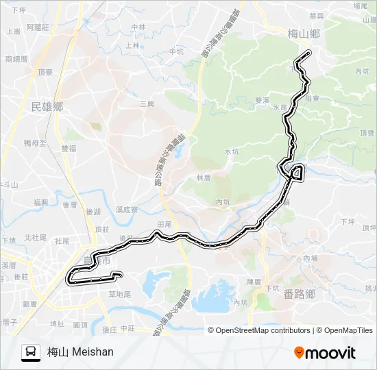 巴士7323B的線路圖
