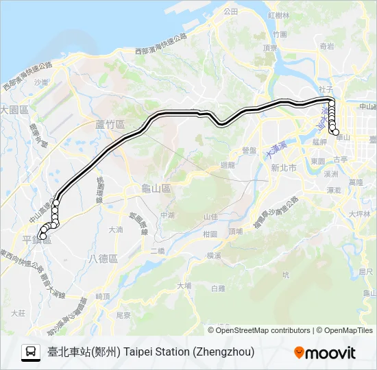 1818 Bus Line Map