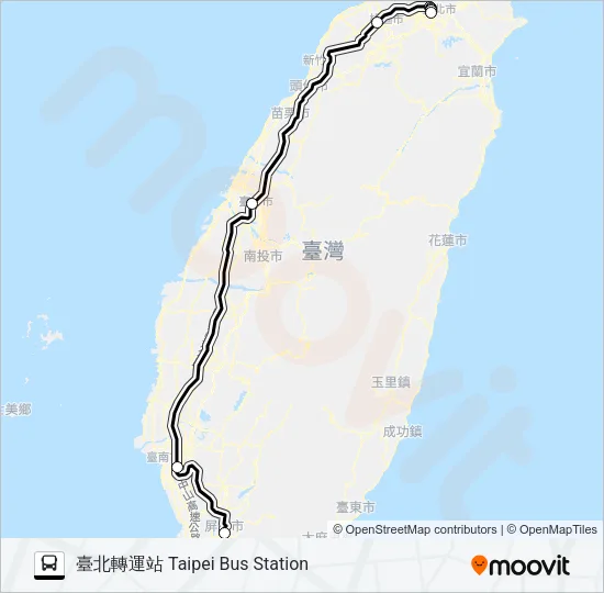1613 Bus Line Map