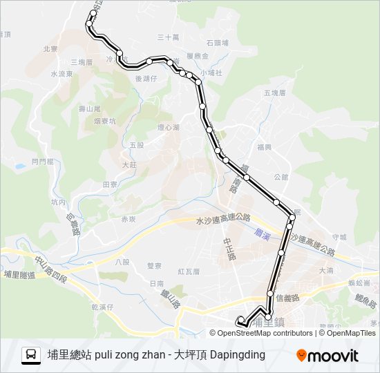 6650B bus Line Map