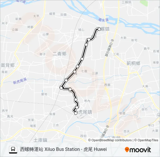 巴士7117的線路圖