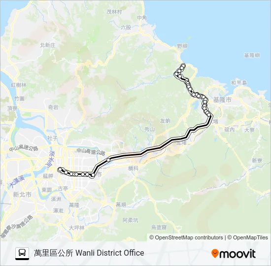 1815D Bus Line Map