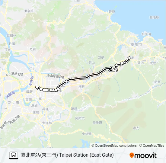 1813A Bus Line Map