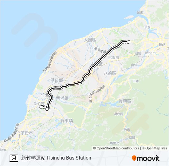 1865 bus Line Map