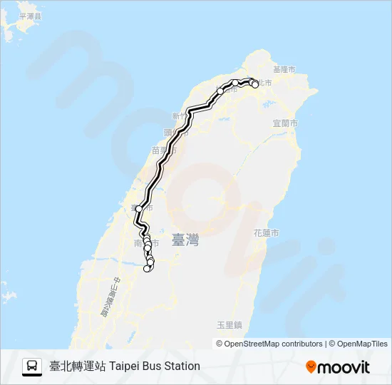 1632 Bus Line Map