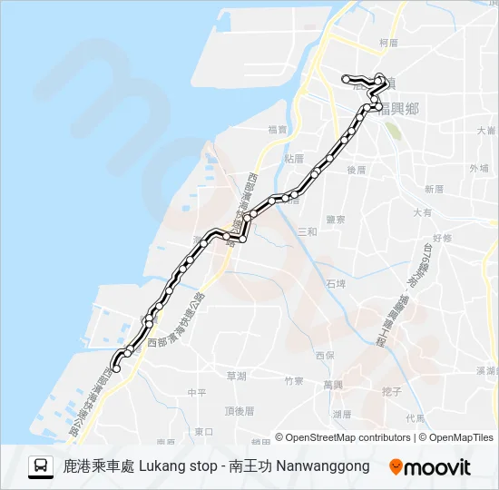 6708A Bus Line Map