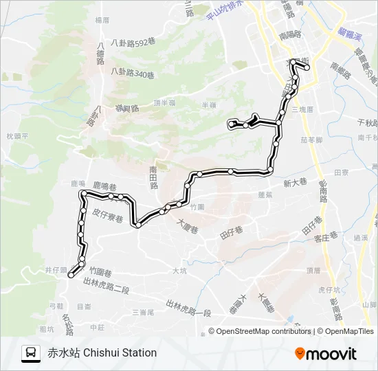 6926A Bus Line Map