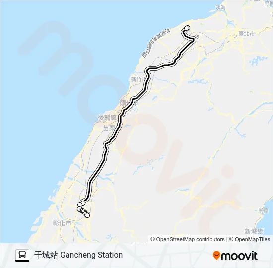 1860 Bus Line Map