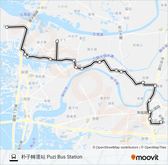 7225A Bus Line Map